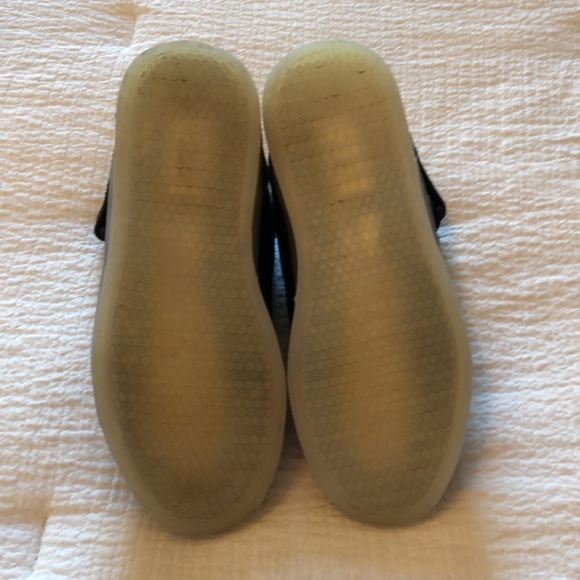 EUC High Top LED Black Vegan Leather Light Up USB Flashing Sneakers for Kids - Picture 10 of 17